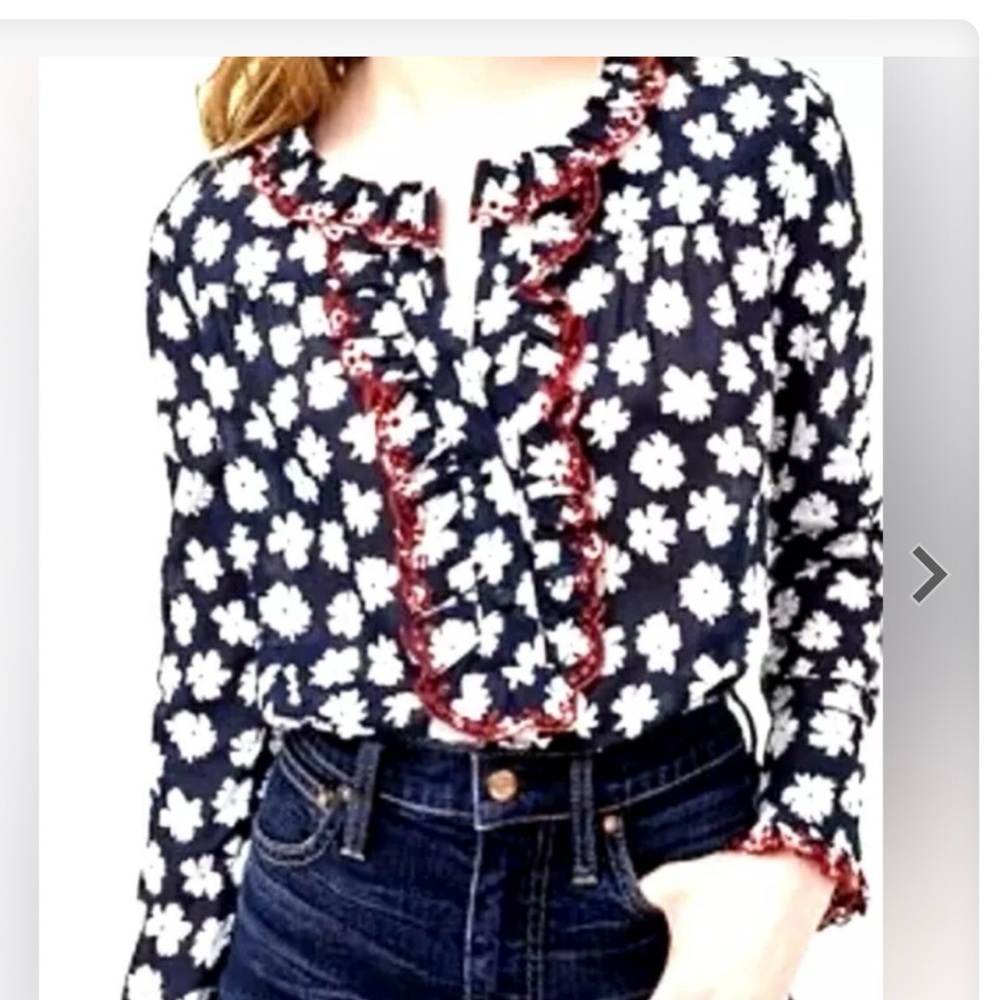J. Crew Ruffle Blouse - Picture 7 of 7
